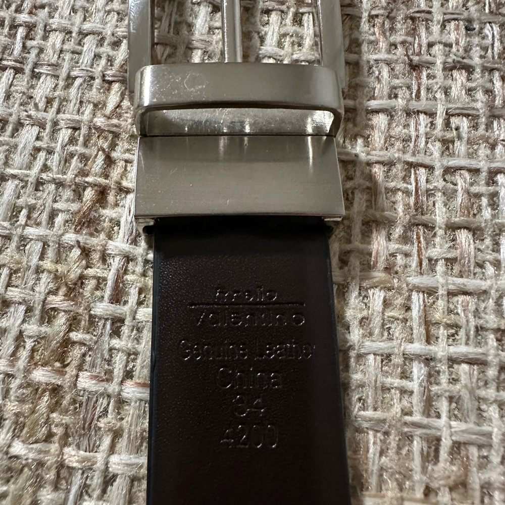 Aurelio Valentino Reversible Leather Black/Brown Belt 34” - Picture 3 of 8